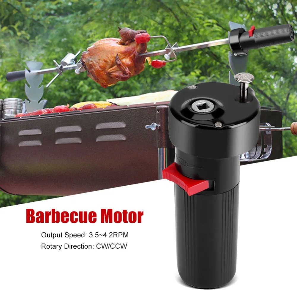 

Electric BBQ Motor + Rotating Fork Rotisserie Grill Roaster Rod Engine Meat Skewer Universal Kit Outdoor Barbecue Tool Set