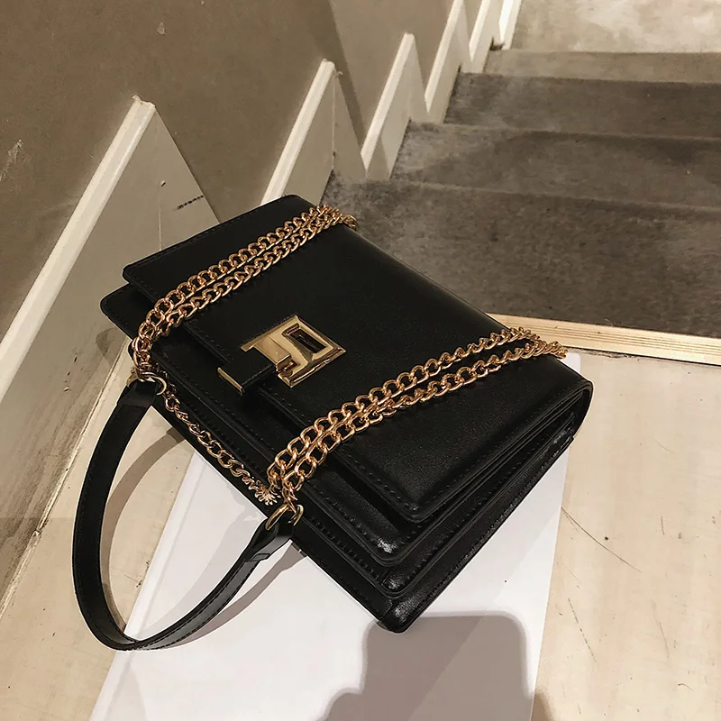 leather bag with chain strap
