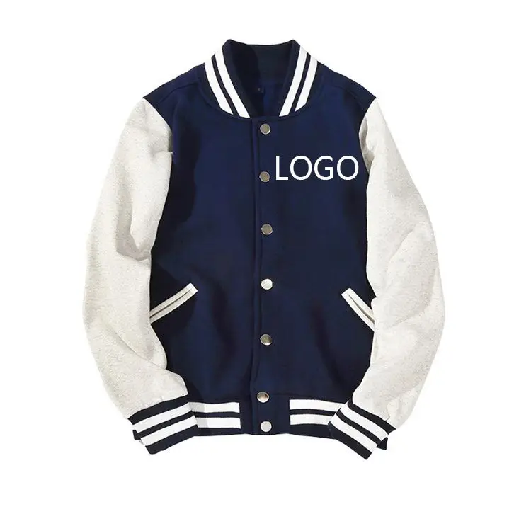 

Fashion casual streetwear patchwork color embroidery graphic print loose v neck unisex man baseball coat jacket, Red, black, winered, blue, navy