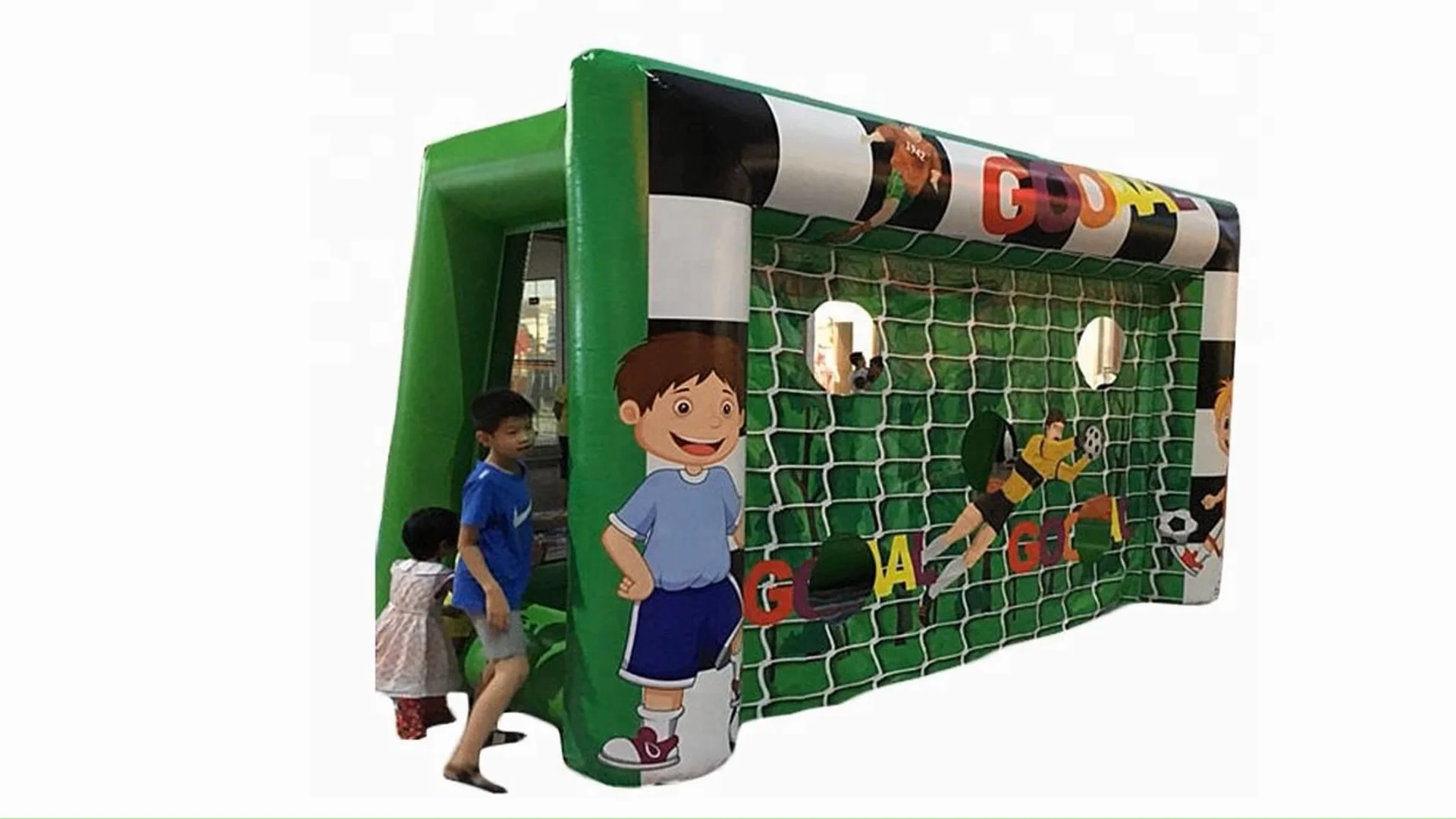 Outdoor Pvc Interactive Inflatable Soccer Goal Kick Inflatable Football