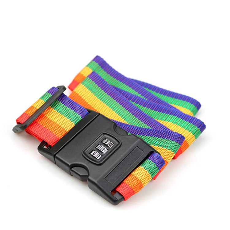 

China manufacture Produce Colorful 5cm*2m polyester PP belt luggage strap, Rainbow,black,red,custom