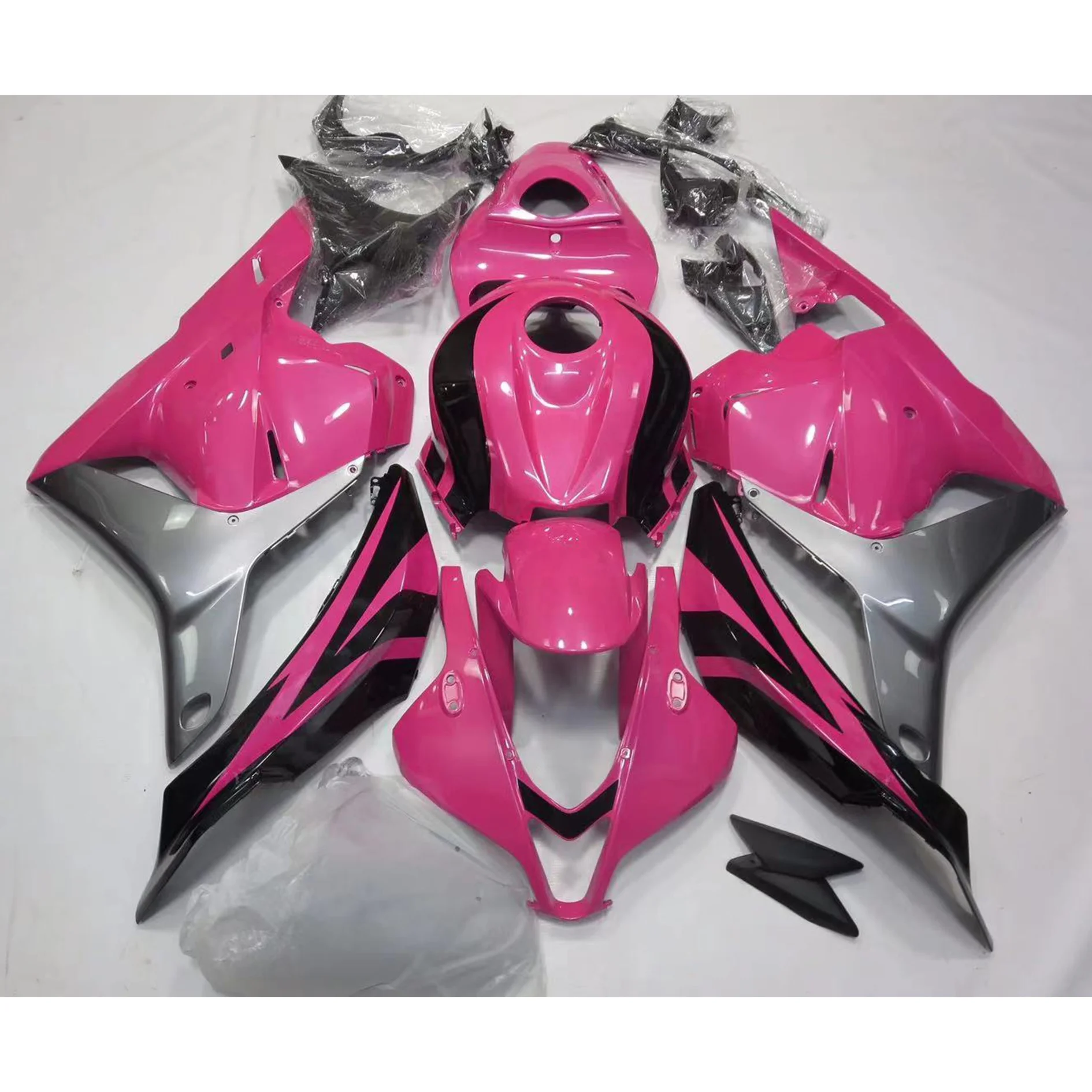 

2022 WHSC Silver And Pink Motorcycle Accessories For HONDA CBR600 RR 2009-2012 09 10 11 12 Motorcycle Body Systems Fairing Kits, Pictures shown