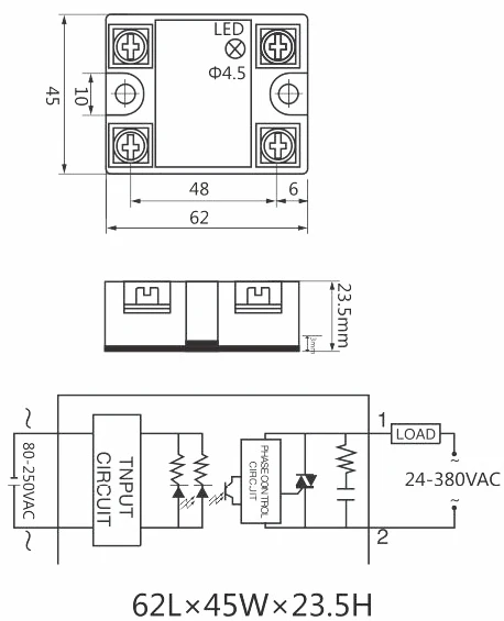 Ssr 40 aa схема подключения