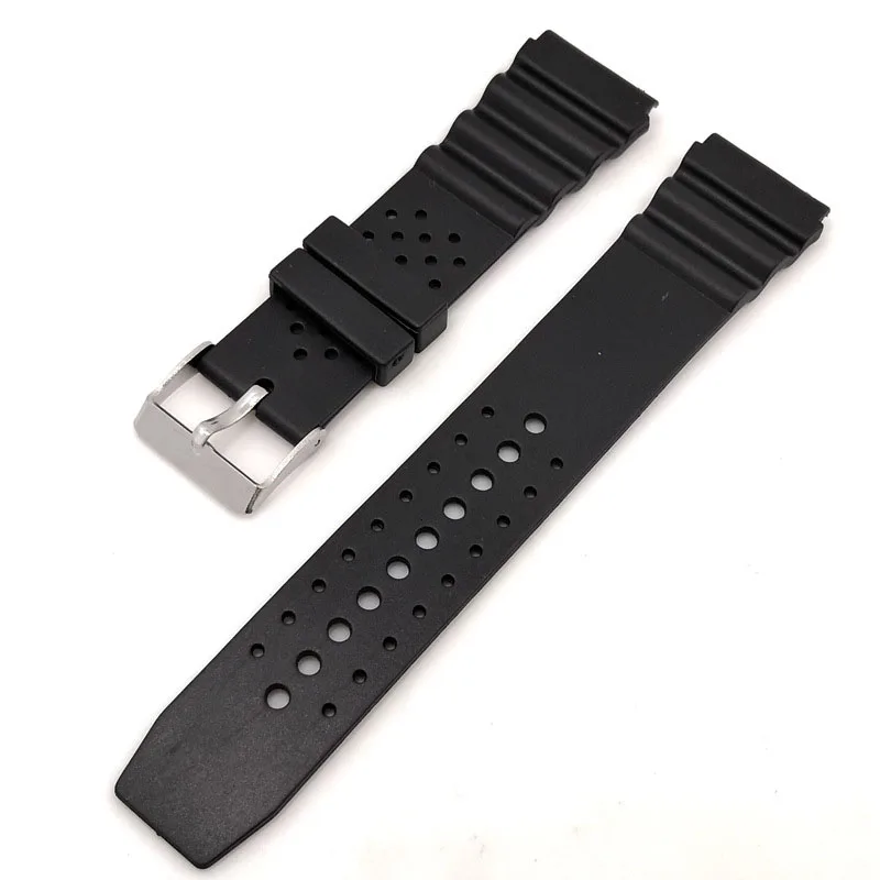 

Hotsale Cheap Tropic Silicone Rubber Plastic Watch Strap 18 20 22