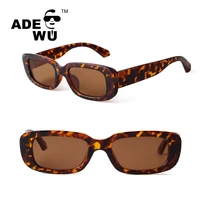 

ADE WU STY77087H New Fashion Square 2020 Sunglasses Women Small Retro Leopard Sun glasses Men UV400