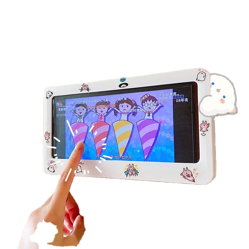 

Bathroom Waterproof Mobile Phone Case Holder Shower Bathroom Toilet Wall Hanging Waterproof Smartphone Organizer Storage Rack, White