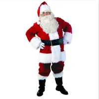 

High quality Adult Size Cheap Price 9 sets Christmas Santa Claus Mascot Costume