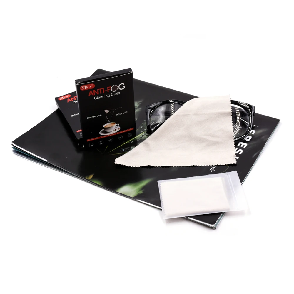 

Resealable zipper bags anti fog eye glasses cleaning wipe cloth