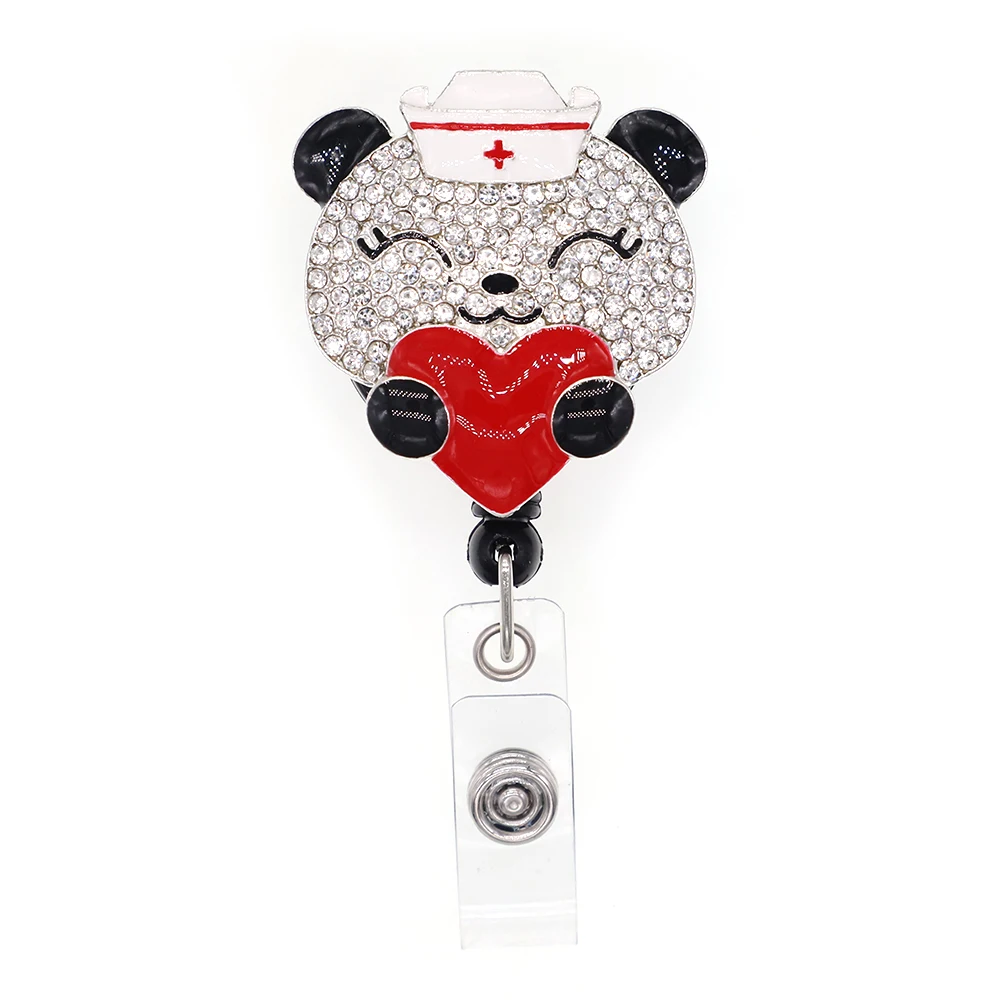 

Rhinestone Medical retractable Reel Pull For Nurse Id Card Badge Holder Doctor Accessories