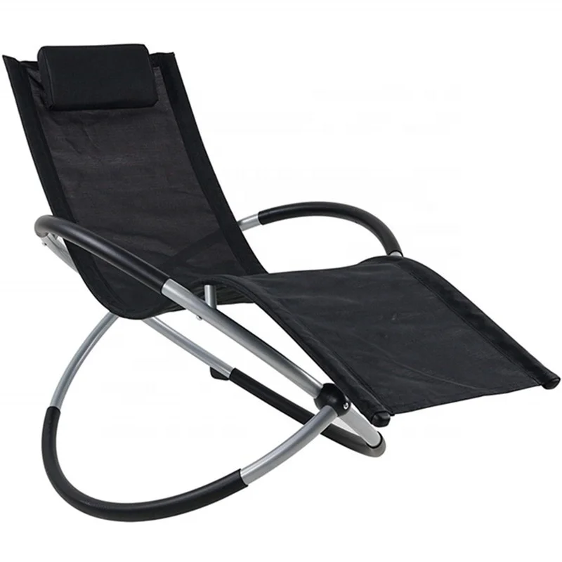Outdoor Patio Folding Orbital Zero Gravity Recliner Rocking Lawn Chair
