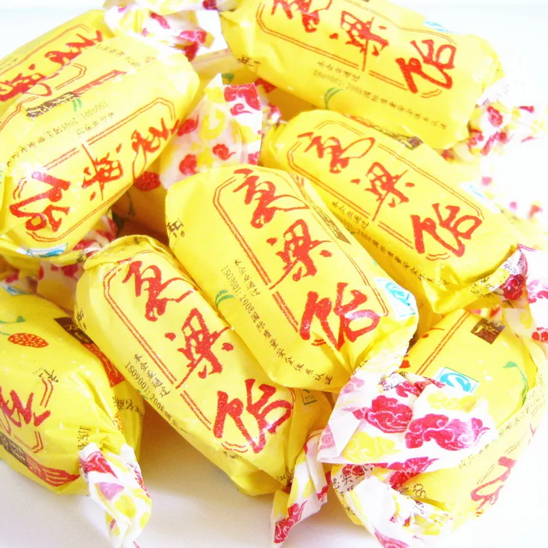 
Chinese sweet sorghum Shandong specialty yellow package soft candy 220g 