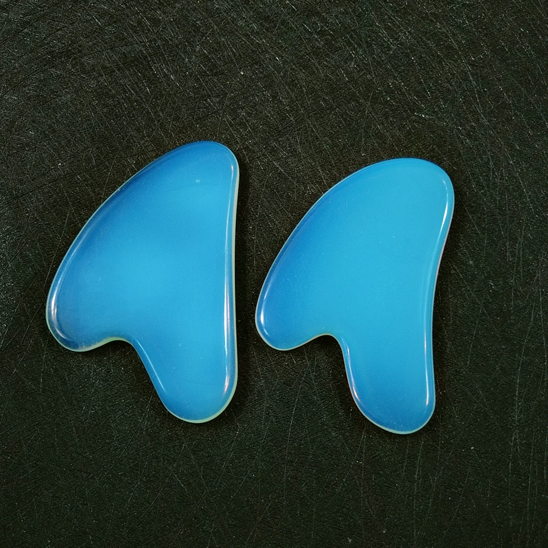

2021 Hottest Massage Stone Exquisite GUA SHA Stone Facial Massage heart Stone Scraping opalite Customized Service