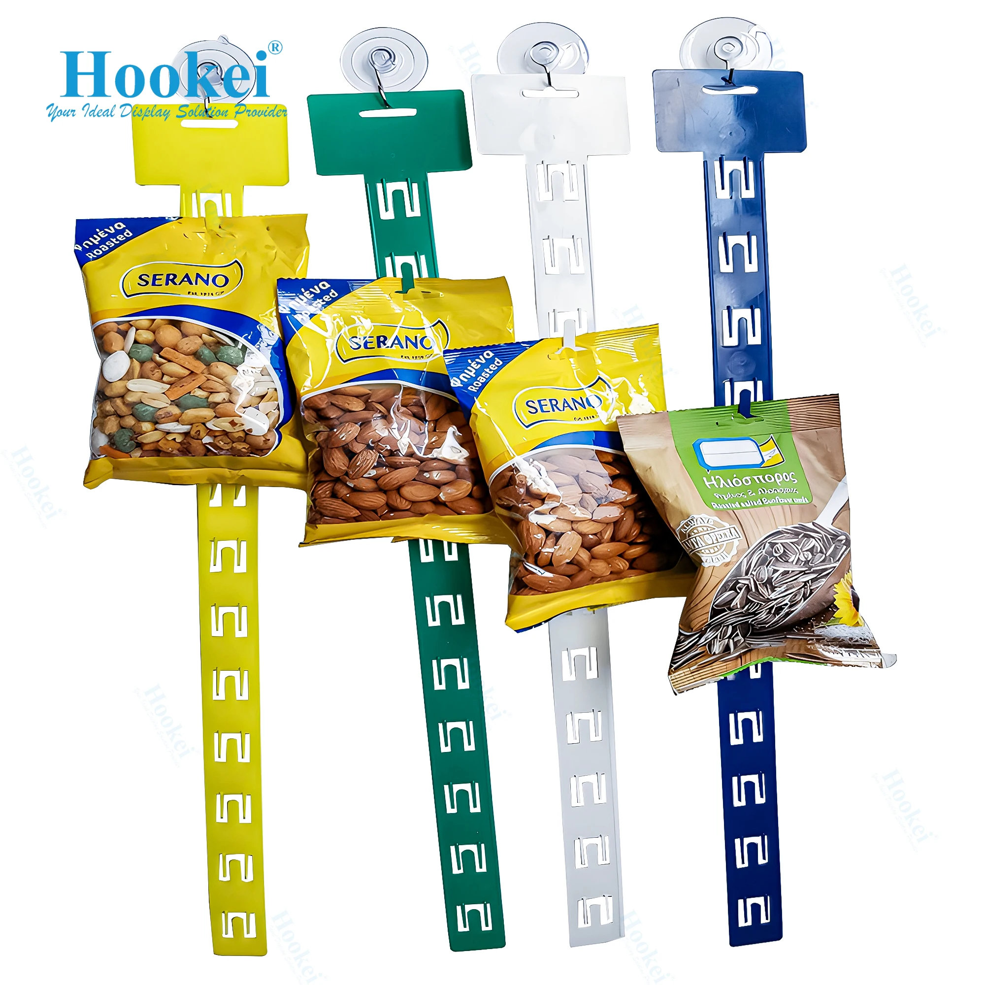 

12 station Hanging Merchandise Strips with Hooks