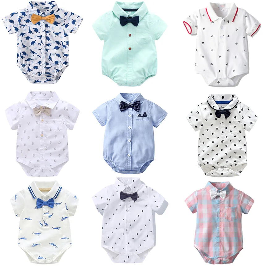 

Boys t shirts customize wholesale new cotton set dress fashion kids clothing custom short sleeve button up shirt