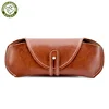 custom fashion personalized handmade black soft leather sunglasses Package box travel Portable PU small Reading glasses case
