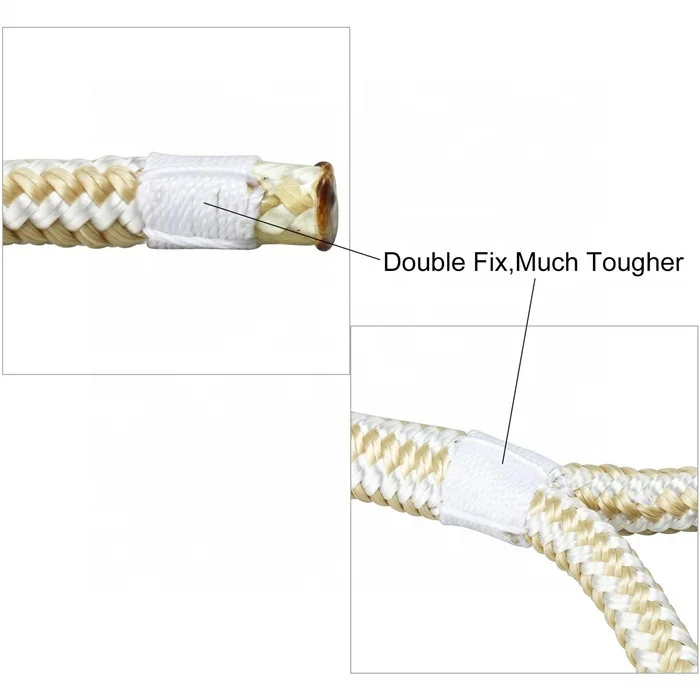 Wholesale Hot performance customized package and size double braided nylon/polyester marine rope anchor line mooring rope