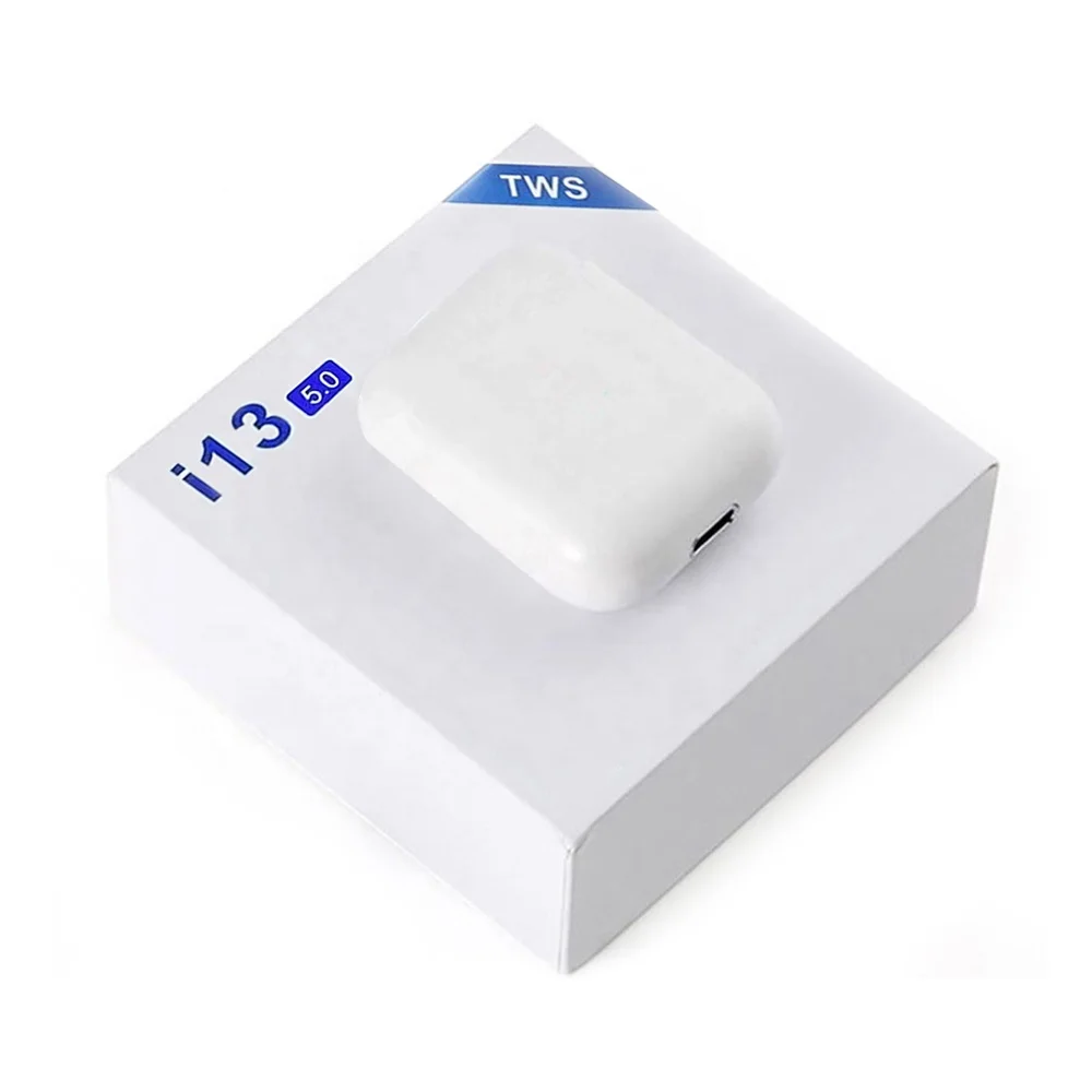 

Hot selling i13 tws V5.0 stereo earbuds earphone with charging case wireless charging i11 i12 i13 i14pro