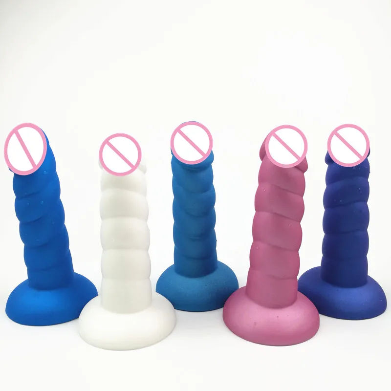 New style color with Metallic dildo silicone blinking Strong Realistic toy Women Suction Vaginal dildo