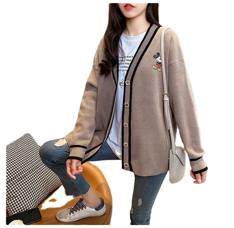 

Spring Fashion Women's Casual Sweater Loose Outside Wearing Knitwear Women's Cardigan Jacket.