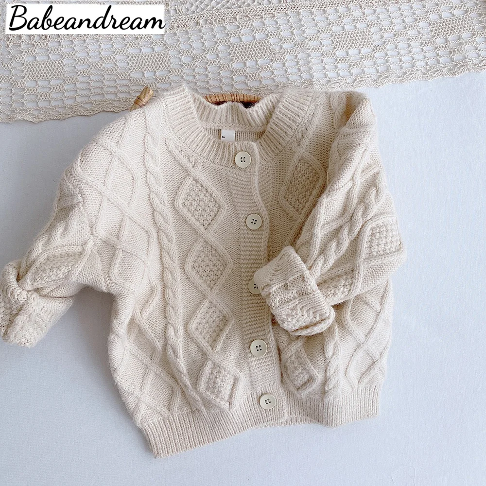 

G108084 Winter kids baby girls boys autumn winter full sleeve solid knitted outwear coat toddler Boys children cardigan sweater