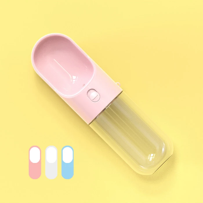 

Wholesale Capsule Style 400ml ABS Portable Dog Water Bottle Outdoor Travel Pet Dog Water Bottle, Pink,blue,white