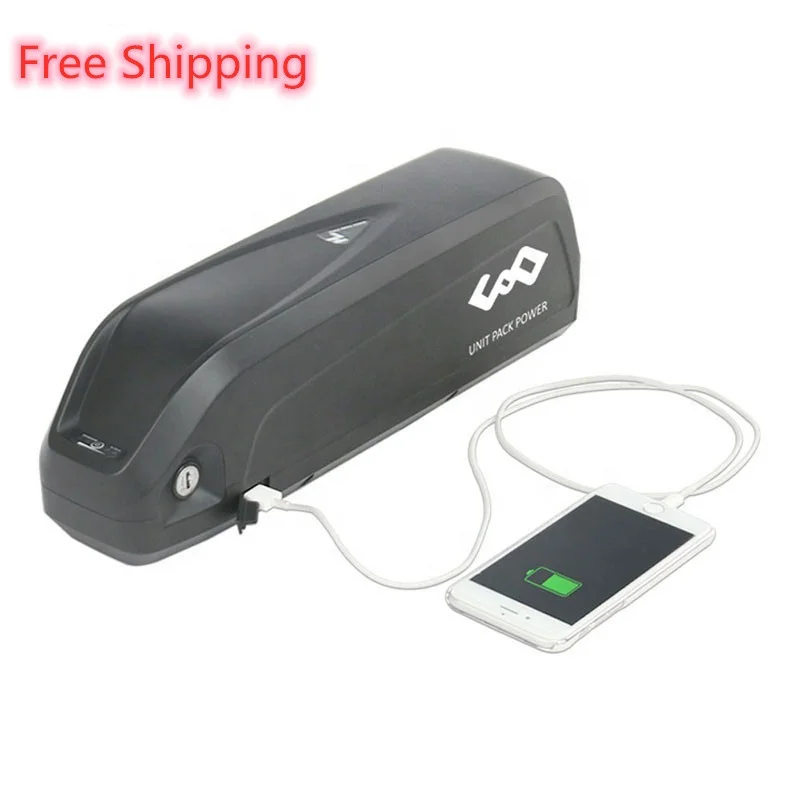 California stock Hailong case ebike 5P10S 36V 13Ah Battery Pack Lithium with Charger