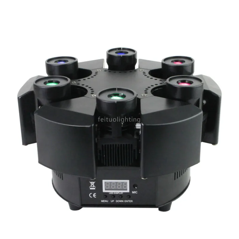 

2x free shipping Infinite rotation single RGB/Full Color/ Floral Laser Beam 6 Eyes Led Moving Head Beam Laser Bar DJ Stage Light