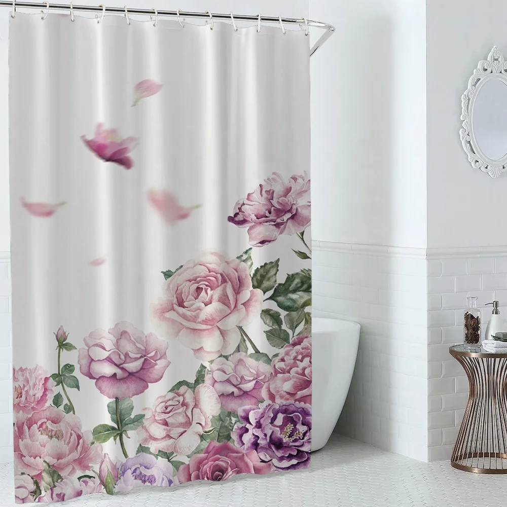 

i@home 72X72 inch waterproof polyester flower design shower curtains bathroom 3d, Picture