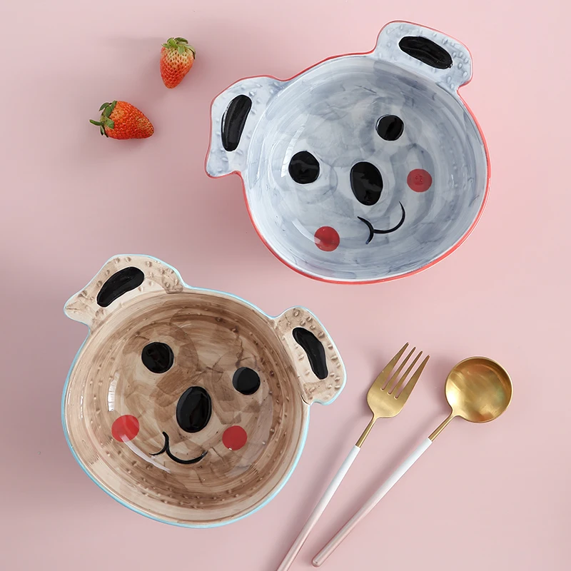 

Koala Eco friendly cute cartoon kids feeding tableware children kitchen ceramic soup noodle bowl