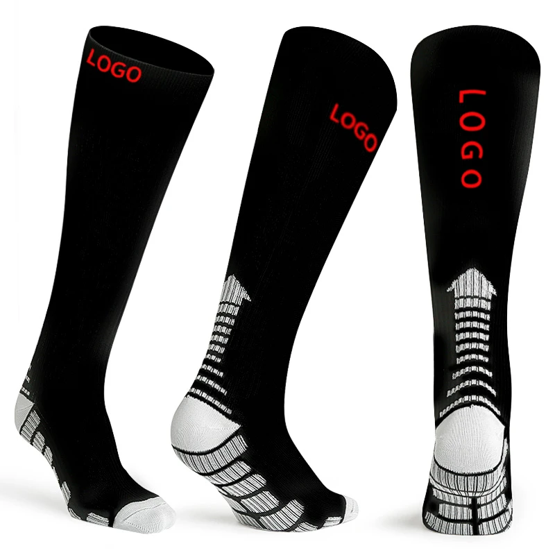 

HEHE OEM Compression Socks for Men & Women knee high sport 20-30 mmHg Athletic Fit long nylon socks good for running