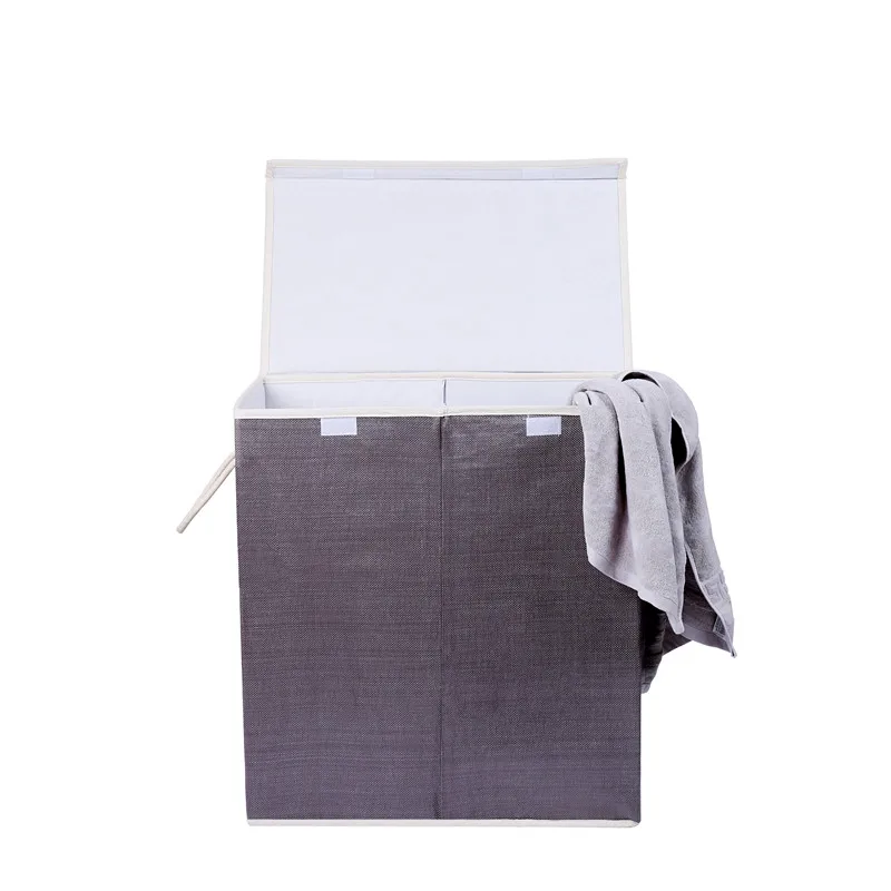 

Hot sale large capacity folding organizer box storage bag quilt dirty laundry basket large, Grey