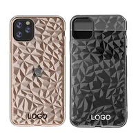 

Hybrid Crystal Clear TPU Diamond Pattern Case Cover with Drop Protection Designed Compatible for Apple iPhone 11 Pro Max