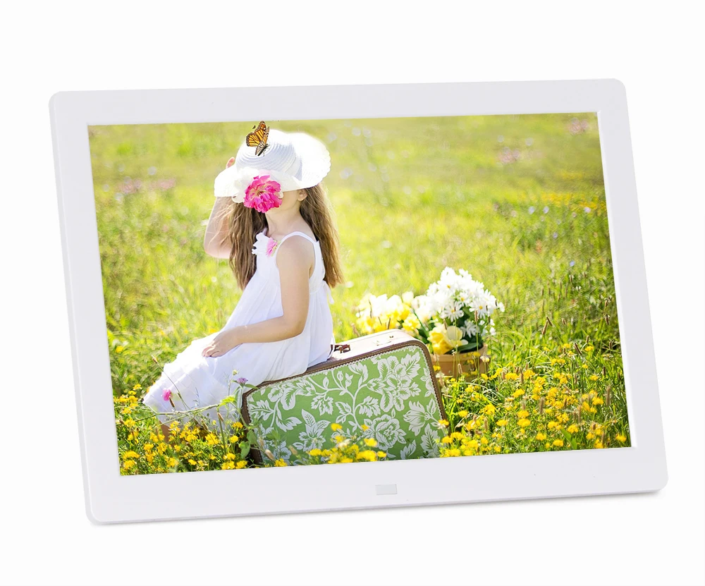 

8 inch 10 inch 13 inch download free mp3 mp4 smart electronic rechargeable digital photo frame for kids family, Black, white