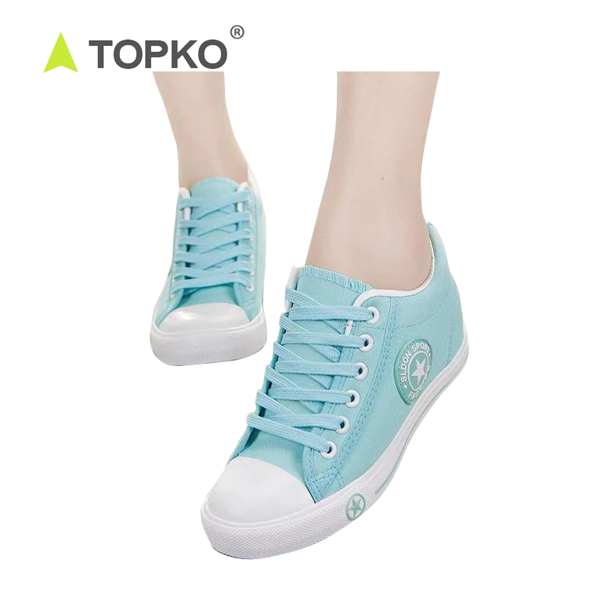 

TOPKO Classic low cut white casual vulcanized woman canvas shoe, Picture