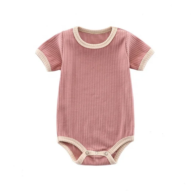 

summer cute knit cotton new born jumpsuits new baby bodysuit baby clothes rompers for girls