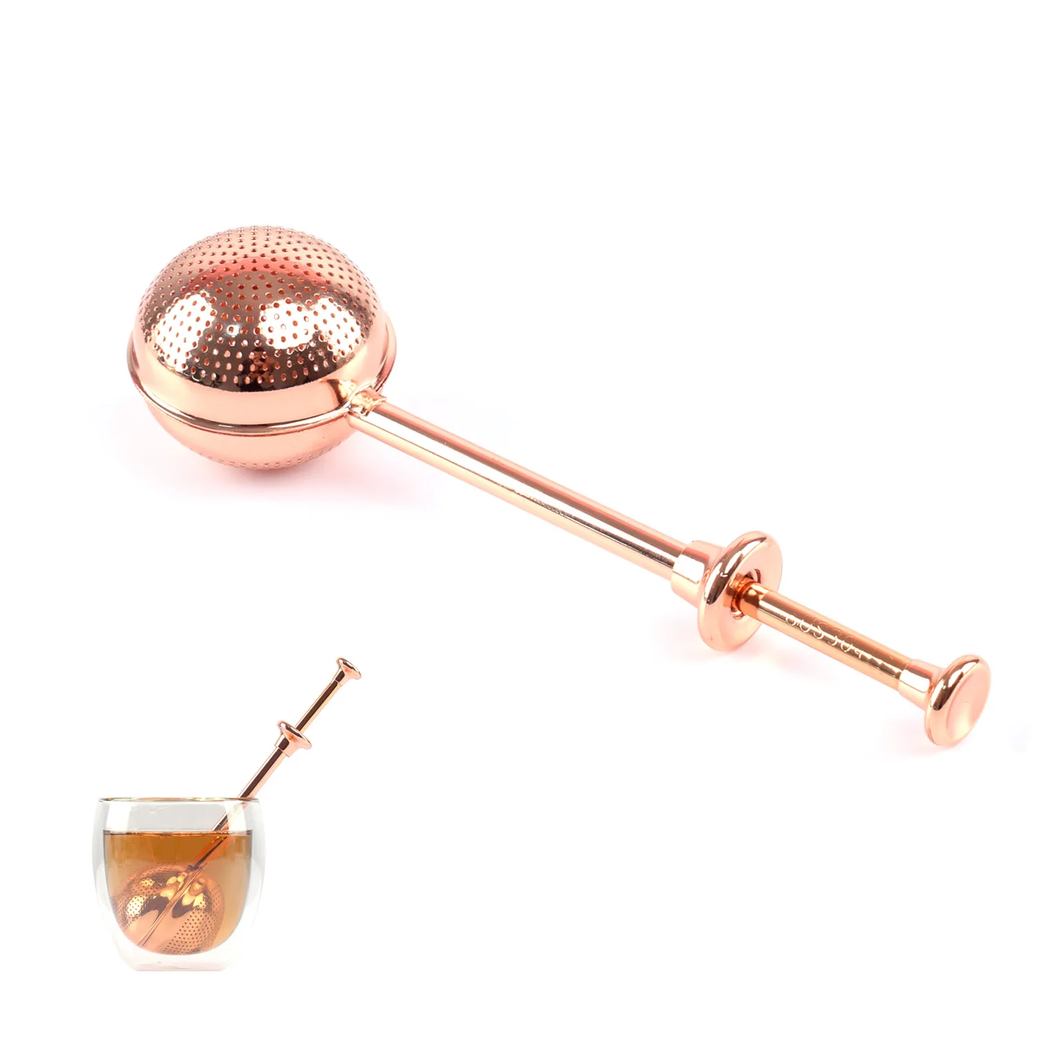 

High-end 304 Stainless Steel Rose Gold Tea Infuser for Loose Tea