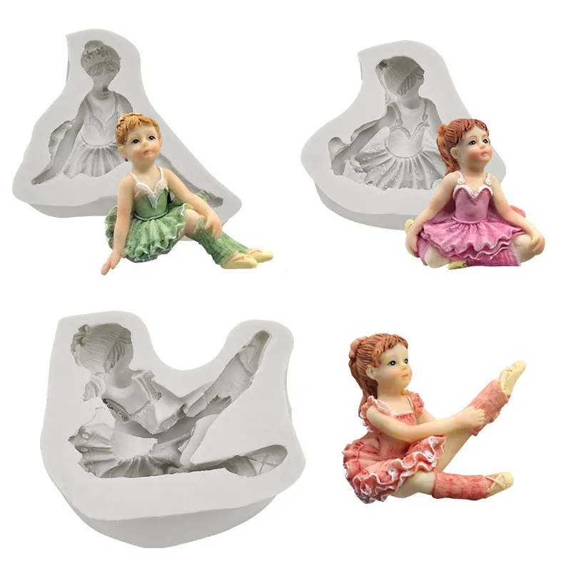 

Food grade liquid silicone rubber baby doll mold baby gril silicone fondant mold 3d silicone mold for baking, White