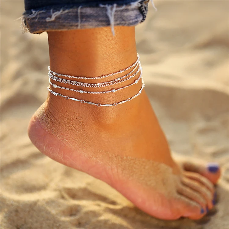 

Bohemian Layer Chain Moon Sun Bracelet on Leg Anklets for Women, Picture
