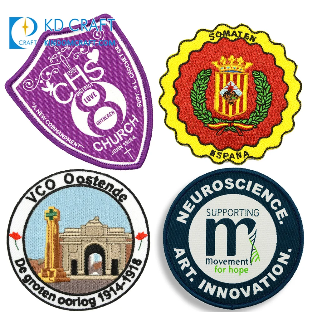 Manufacturer Custom Design Embroidered Woven Patches Badge Uniform