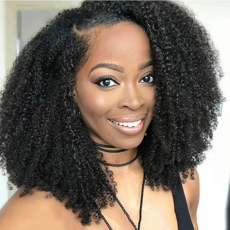 

Wholesale Vendors Brazilian Afro kinky Curly Hair Short Human Hair Wig For Black Women Kinky Curl Bob Wigs Human Hair Lace Front
