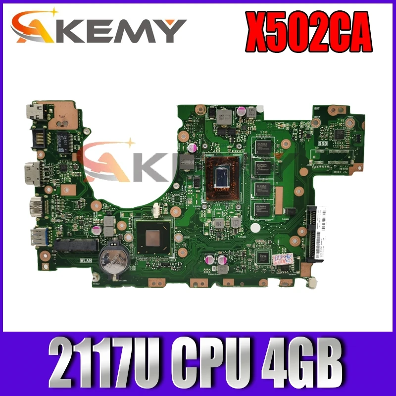 

X502CA With 2117CPU 4GB Memory Mainboard For ASUS X502CA F502CA F402CA X402CA laptop motherboard 60NB00I0-MBD080 100% Tested