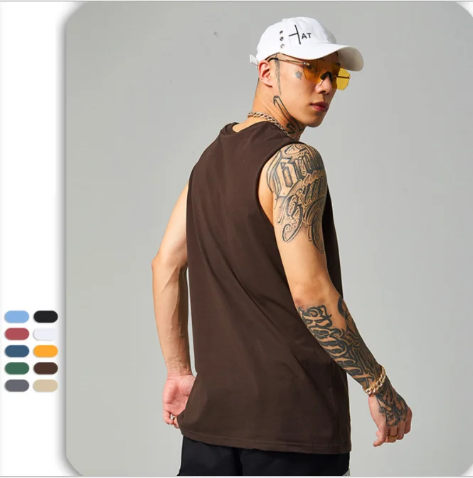 

Custom Fitness Sports Gym Wear Sleeveless Men Tank Top, Balck,gray,light ylllow