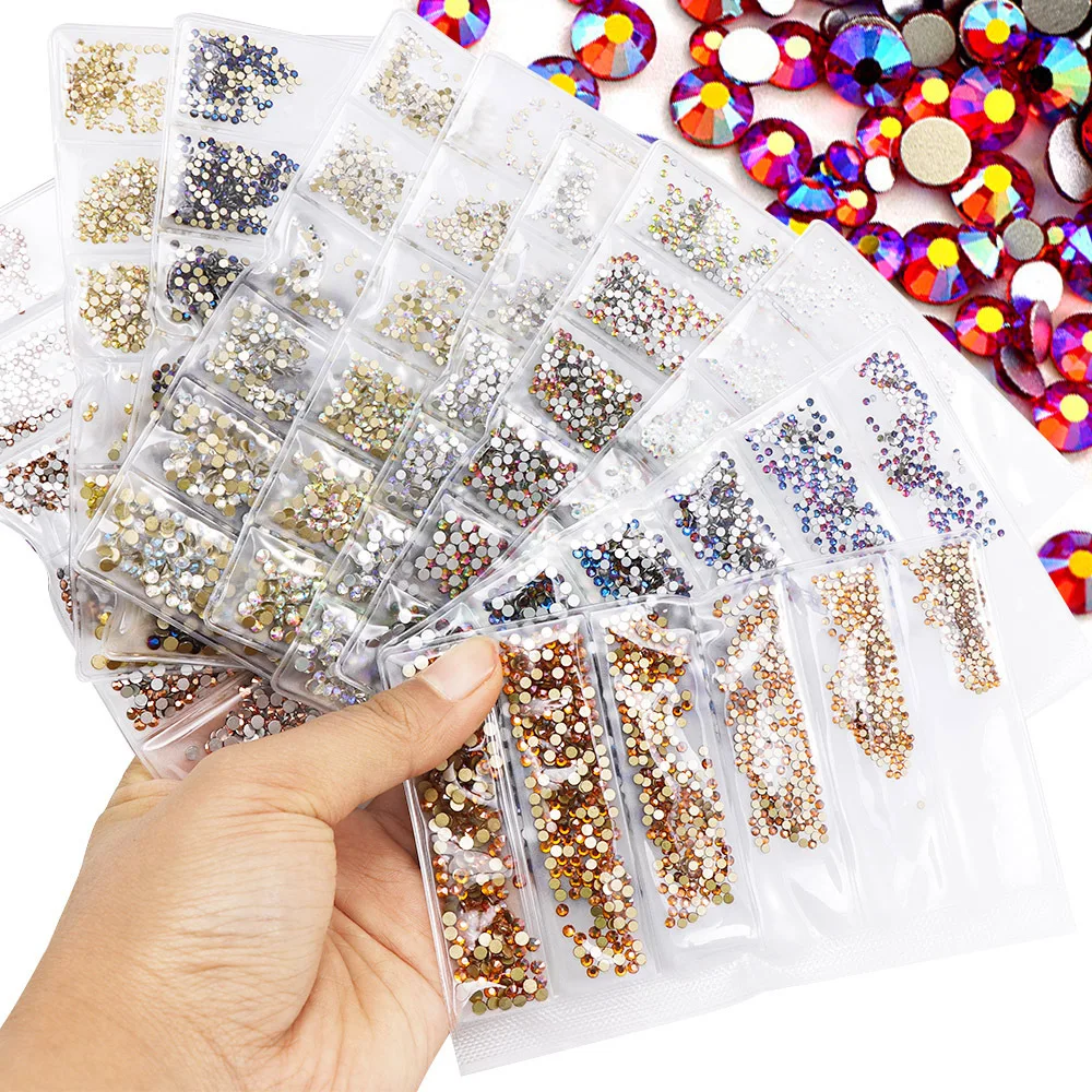 

Mixed nail art decals diamond jewelry crystal nails art rhinestone nail decorations