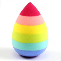 

Eco Friendly Super Soft Marble Makeup Puff Sponge Multicolor Water-drop Rainbow Shape Remover Makeup Sponge