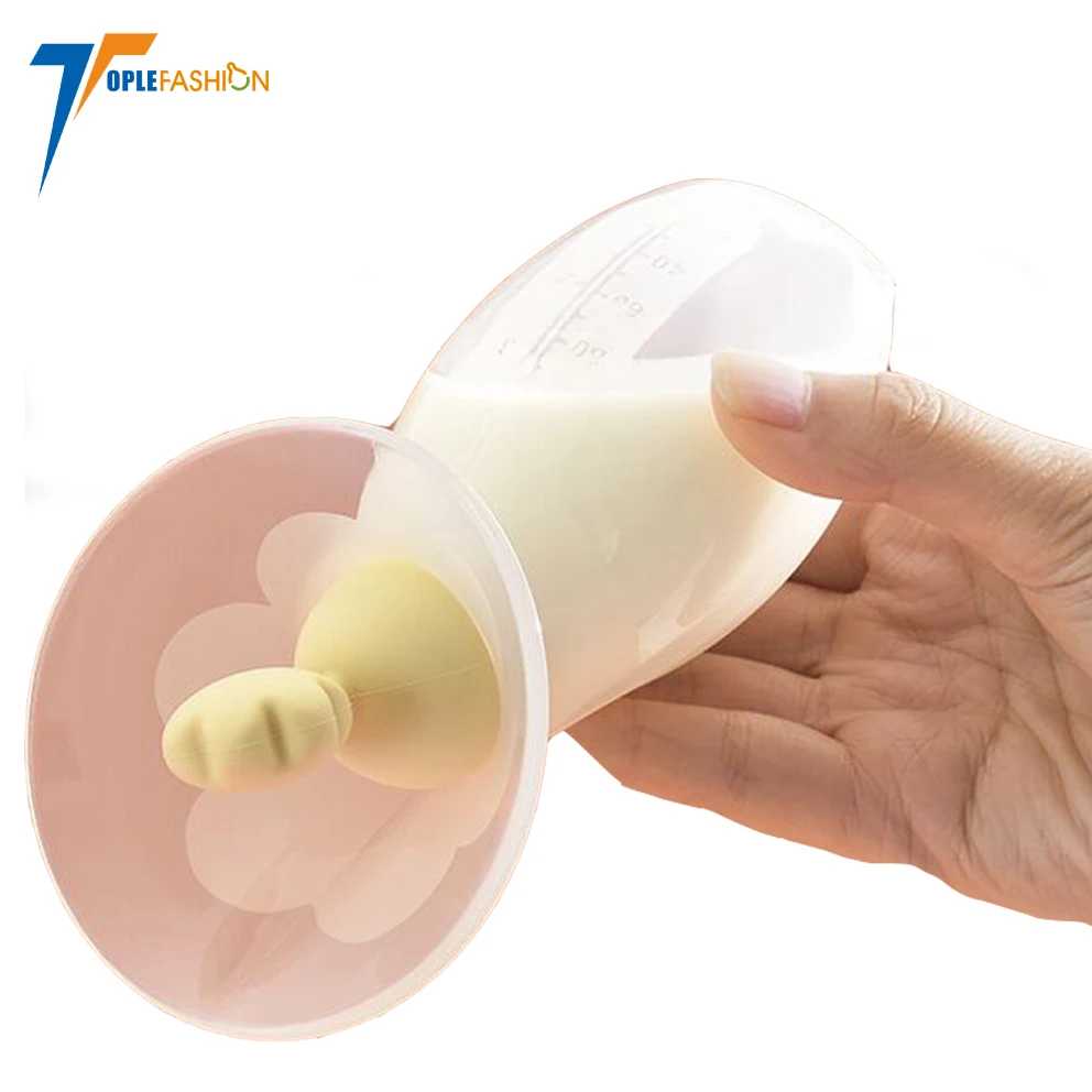 

bpa Free Food Grade New design breastmilk collector Manual silicone breastfeeding collection cups pump