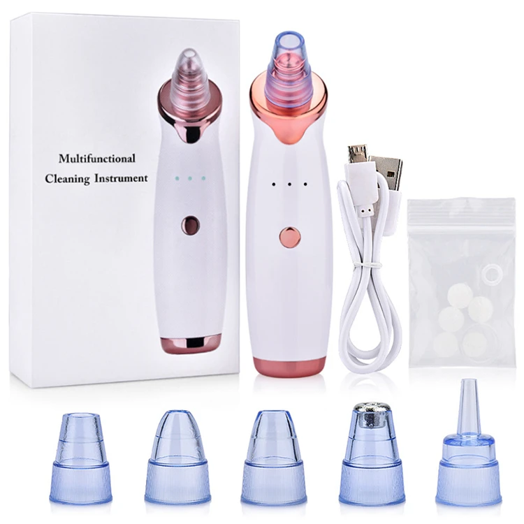 

Electric Vacuum Derma Suction Blackhead Remover Exfoliation Tool Kit 6 Pcs Set Instrument Device