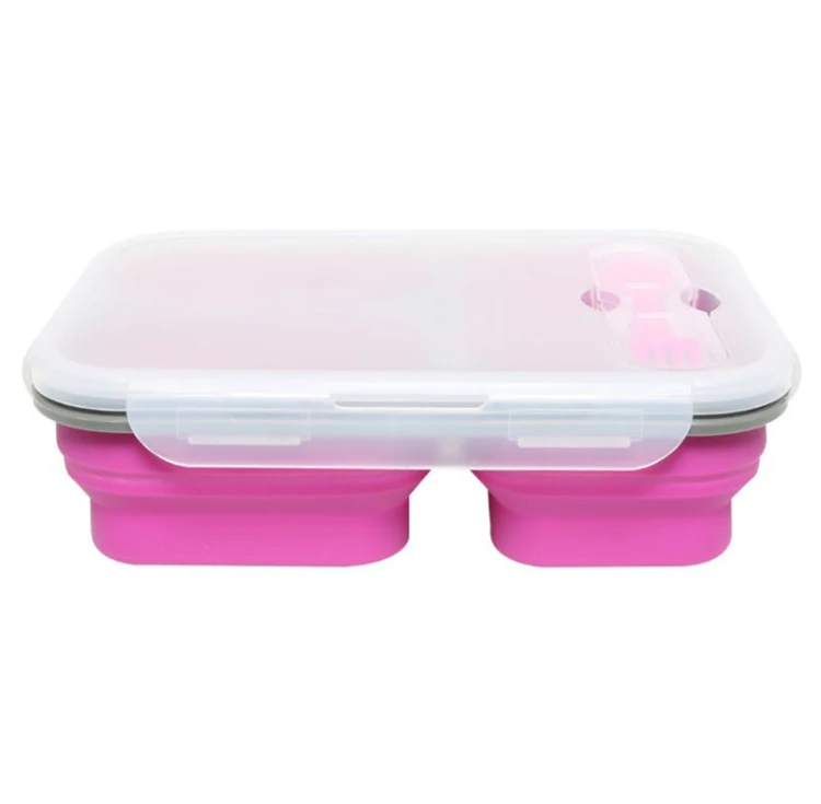 

BPA Free Fresh Keeping Foldable Crisper Oven Fridge Silicone Lunch Box, Customized