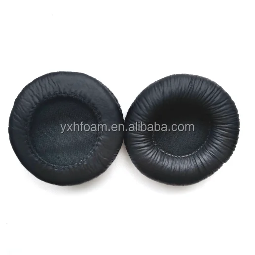 

Free Shipping Protein Leather Ear Pads 55mm 65mm Headphones Earpads, Headset Ear Cushion Repair Parts (Black)