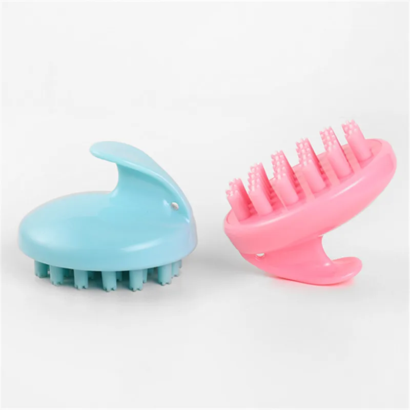 

2021 new integrated silica gel scalp massager shampoo brush, Pink/blue