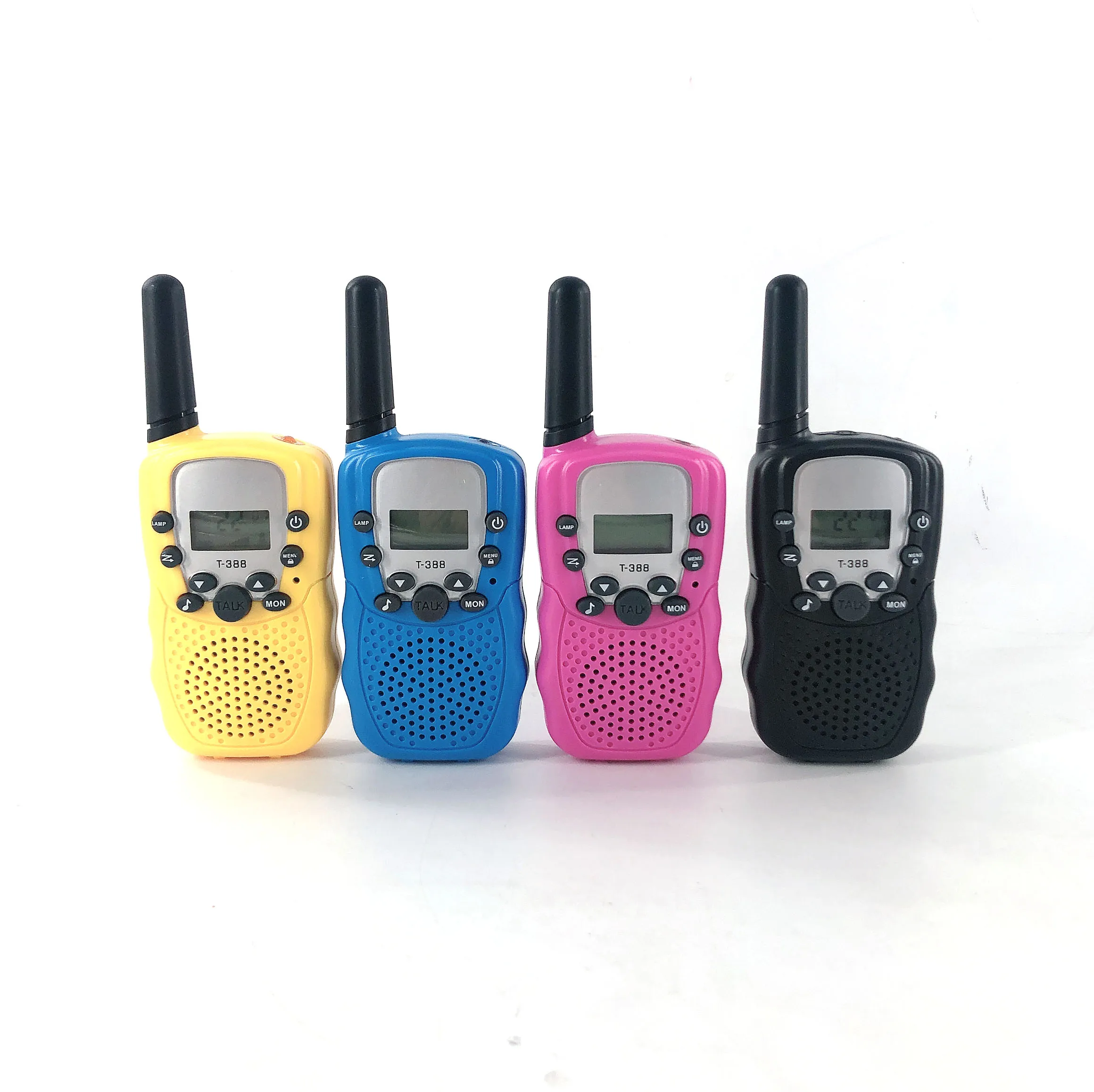 

Travel Walkie Talkie Walkie Talkies for Kids Toys 22 Channels 2 Way Radio Toy 3 KM Long Range with Backlit LCD Flashlight, Black yellow blue pink